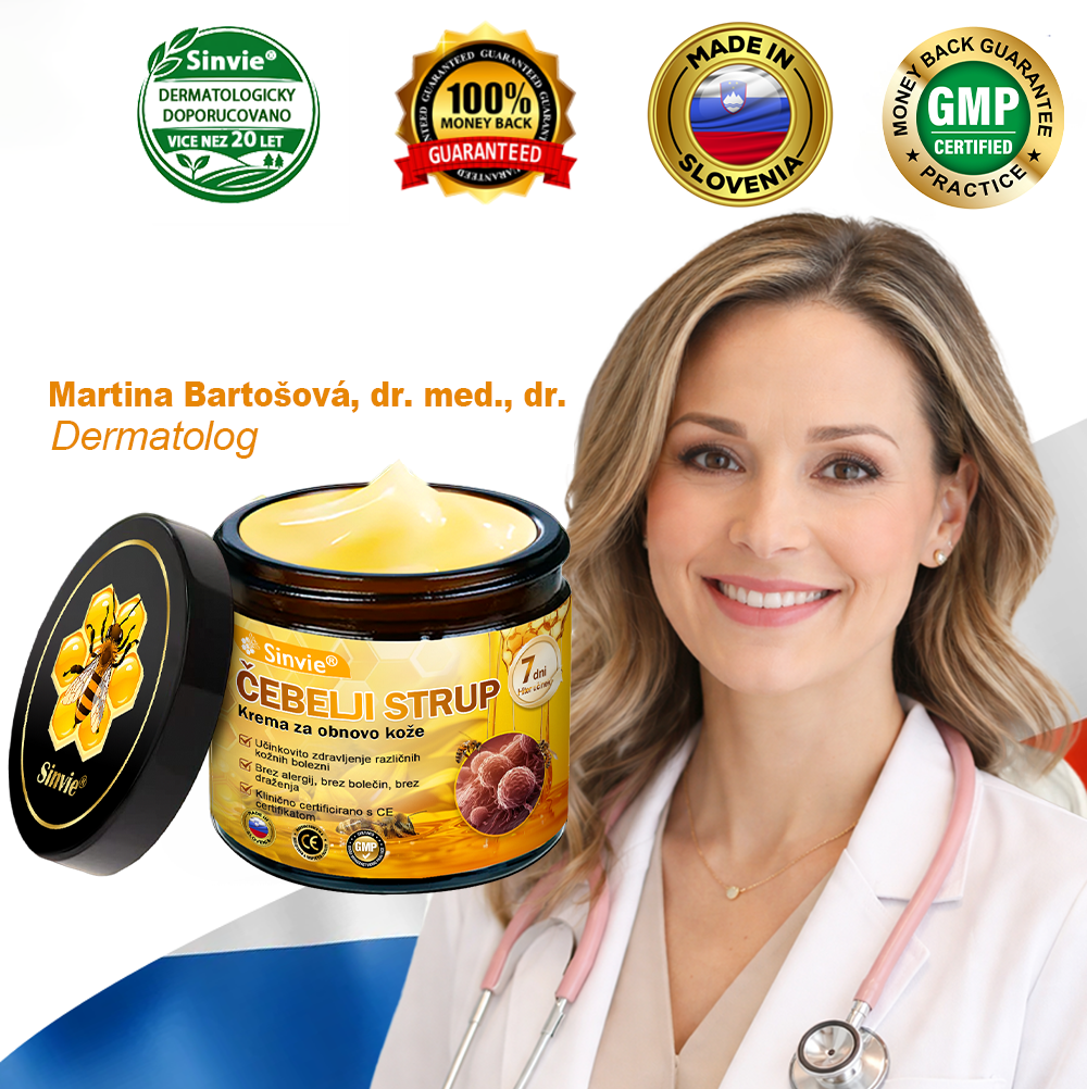 👨‍⚕Sinvie® Krema za obnovo kože z čebeljim strupom | 50 ml | Priporočeno dermatologov